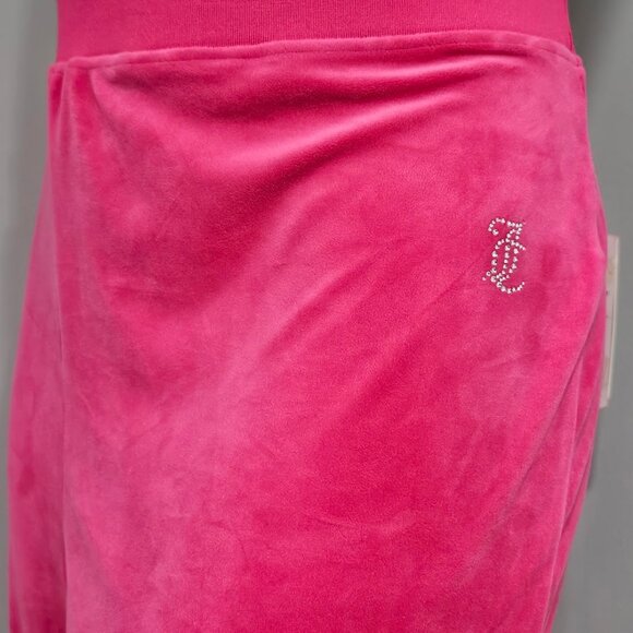 Juicy Couture Rib Waist Long Velour Pant - Picture 4 of 8